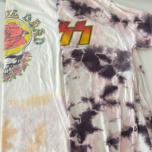 Band Tees - KISS and Grateful Dead Small